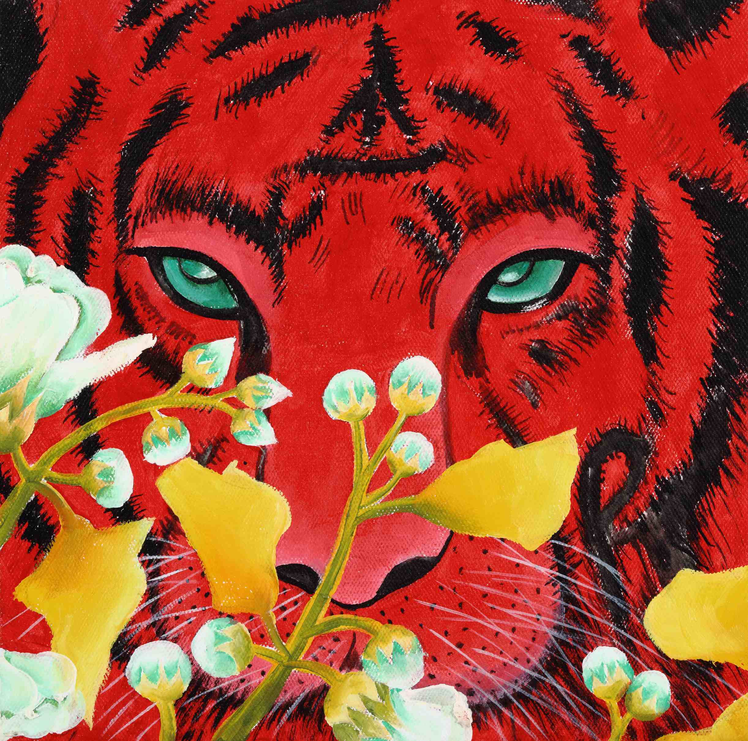 李宏斌47 虎头 33cm × 33cm 布面油画
