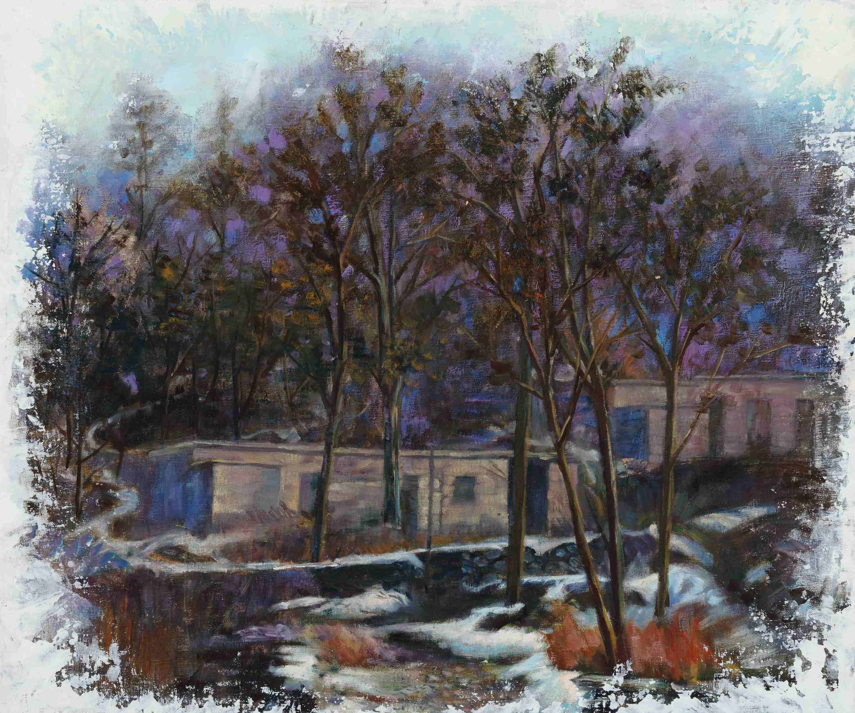 李宏斌28 村庄60cm × 50cm 布面油画(图3) 李宏斌28 村庄60cm × 50cm 布面油画(图3)