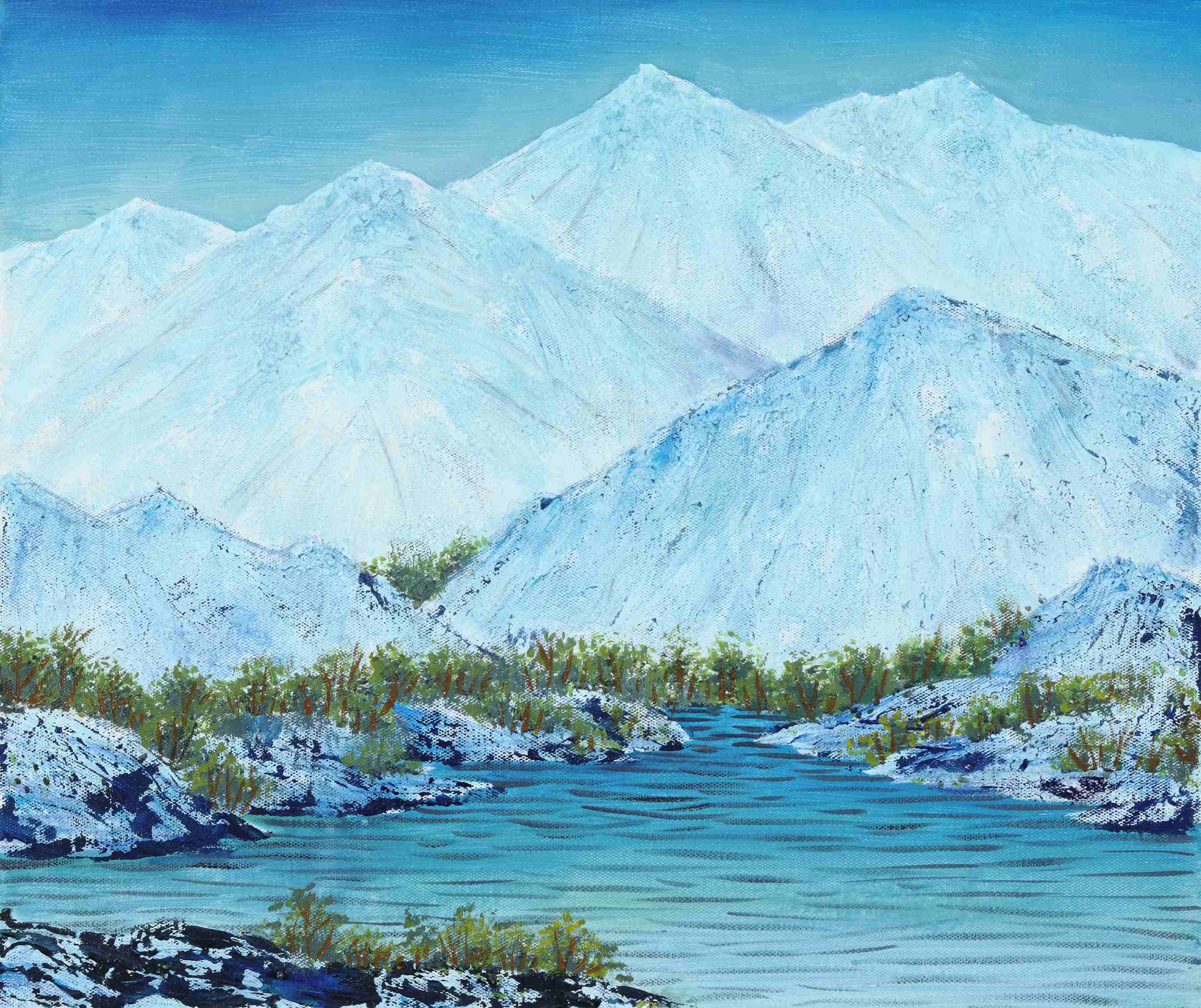 李宏斌30 雪山风景 60cm × 50cm 布面油画(图3) 李宏斌30 雪山风景 60cm × 50cm 布面油画(图3)